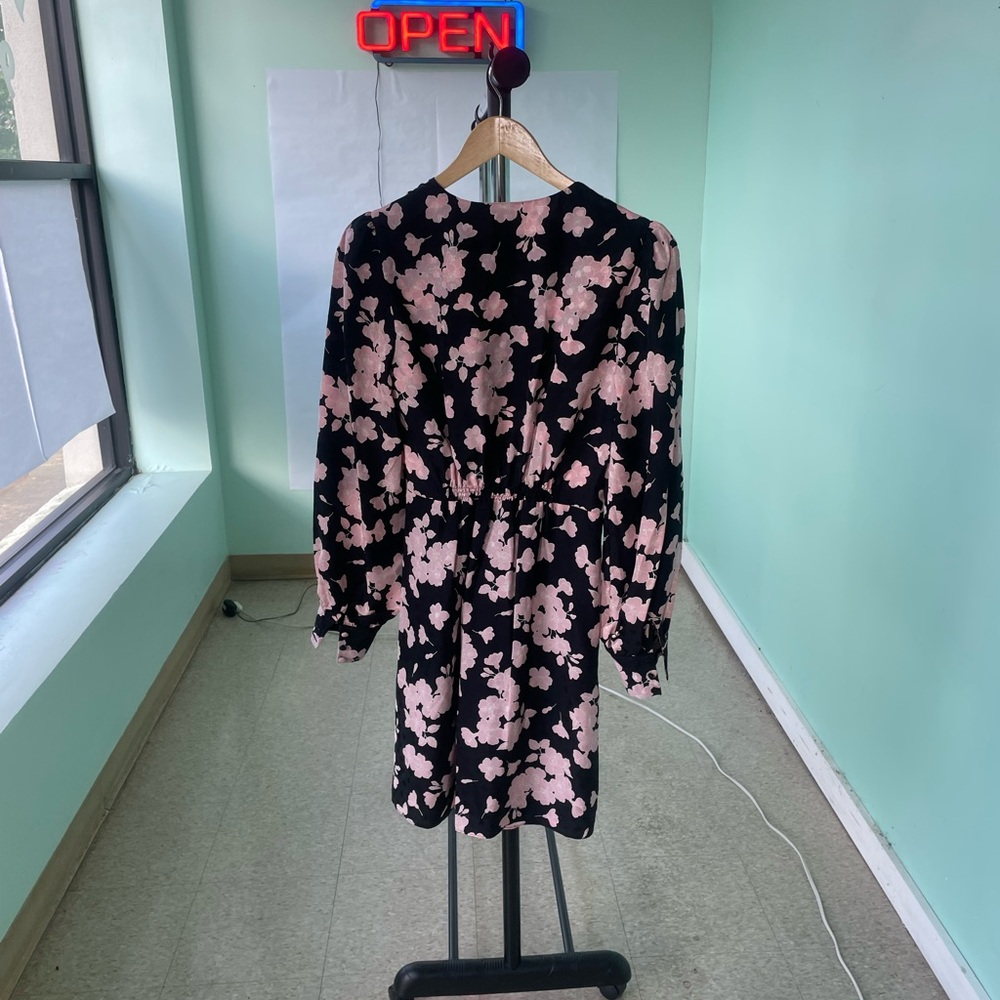 Floral Black and Pink Dress